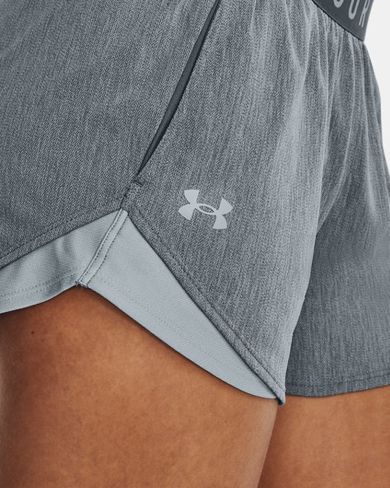 女士UA Play Up Shorts 3.0 Twist短褲 in Gray image number 3